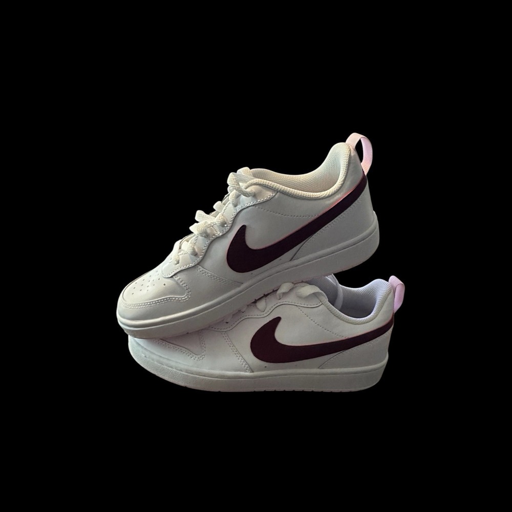 Nike Court Borough Low 2 (GS) 6.5Y/8W White w/Pink & Beetroot - Picture 2 of 8